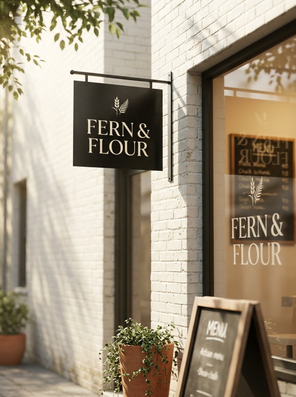 Fern & Flour — Shopfront signage